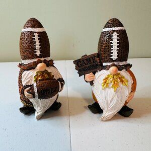Football-Themed Gnome Decor Set of 2 For Game Days Sports Football Tiered Tray